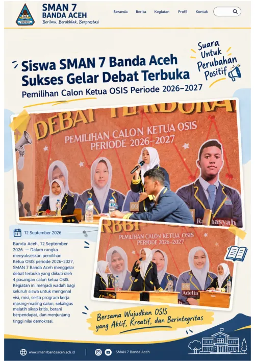 SMAN 7 Banda Aceh Gelar Debat Empat Kandidat Calon Ketua OSIS